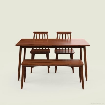 Klismos Solid Wood 6 Seater Dining Set