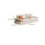 Faux Leather 72" Sleeper Sofa cum bed in White