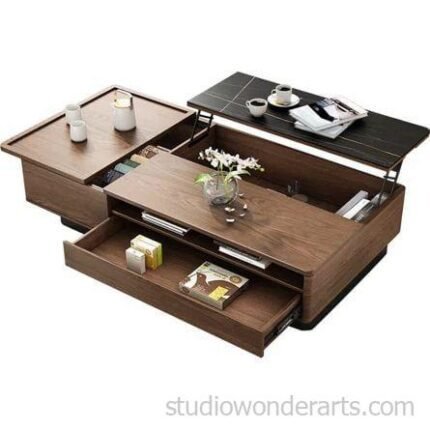 Aravinthan Wooden Top lift Center table