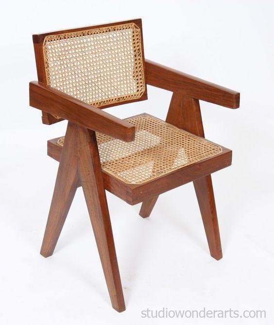 Rattan Dining Chair with Solid Wood Frame