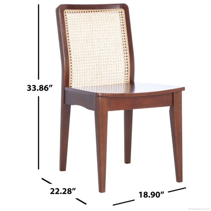 SAFAVIEH Benicio Coastal Rattan Dining Chair Set of 2 1 scaled