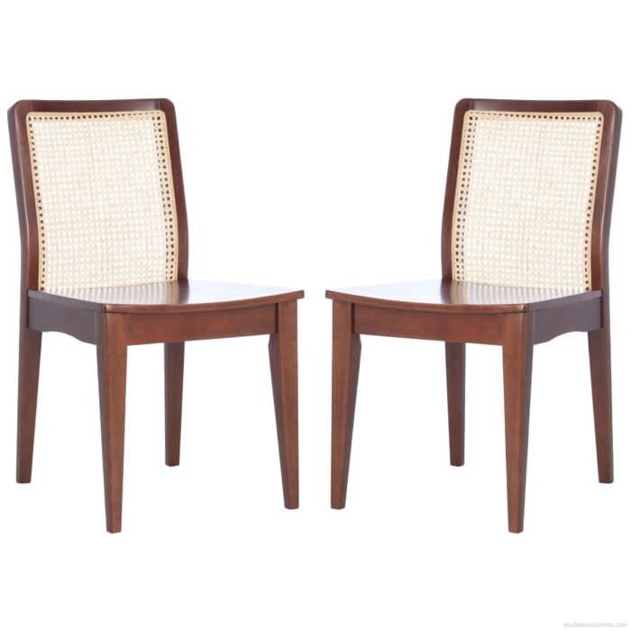 SAFAVIEH Benicio Coastal Rattan Dining Chair Set of 2 3 scaled