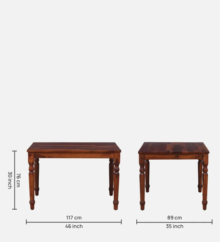 antara sheesham wood 4 seater dining set in honey oak finish with bench antara sheesham wood 4 seate