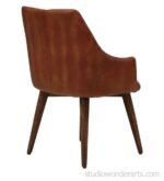 Colville Solid Wood Arm Chair In Teak Finish 1