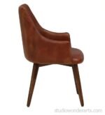 Colville Solid Wood Arm Chair In Teak Finish 1