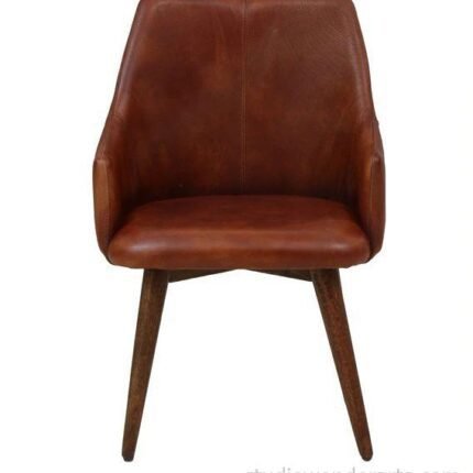 Colville Solid Wood Arm Chair In Teak Finish 1