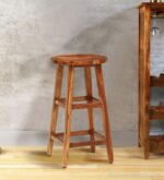 Dani Bar Stool in Rustic Teak Finish