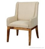 Enrico Dining Arm Chair In Solid Wood