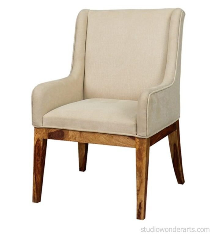 Enrico Dining Arm Chair In Solid Wood