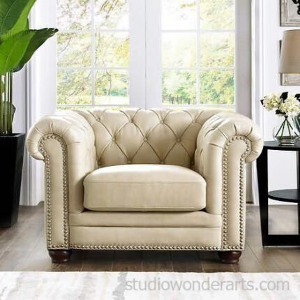 Hamilton White Faux Leather Sofa Set