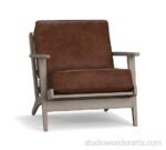 Raylan Mid-Century Leather Lounge Chair