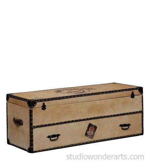 Camel Antique Storage Chest