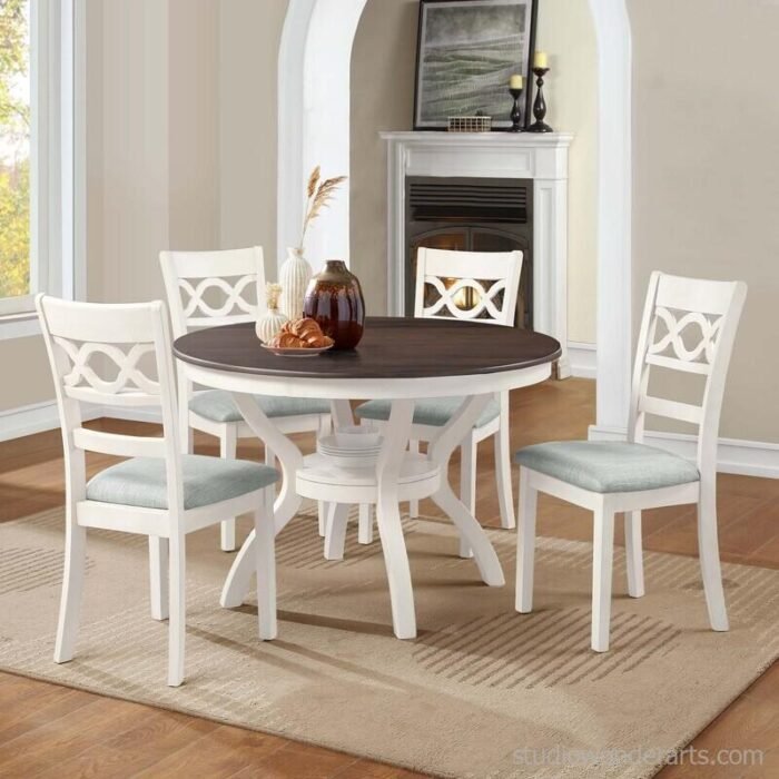 Amada Round Pedestal Dining Set