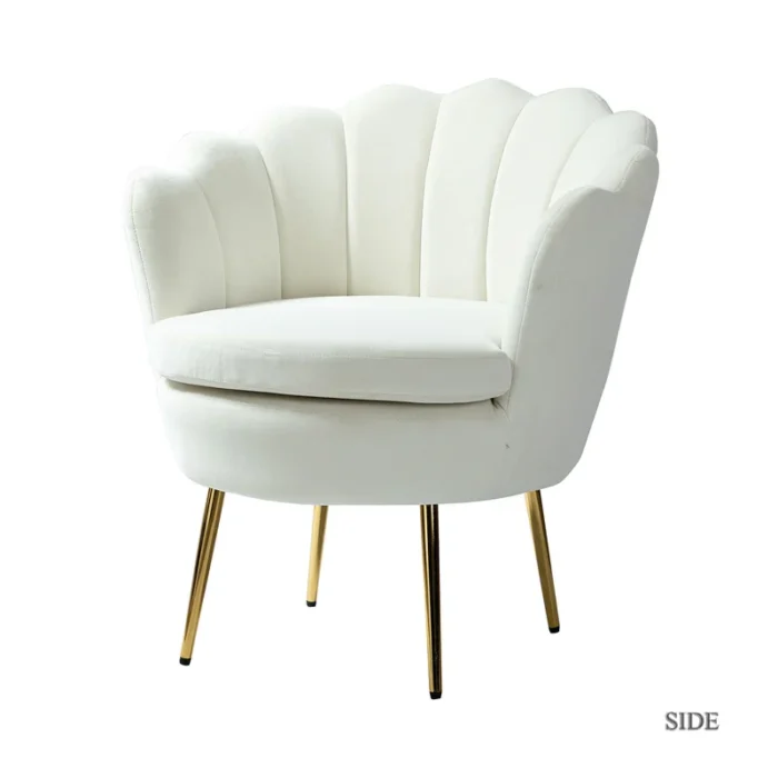 Hendrix White Upholstered Barrel Dining Chair