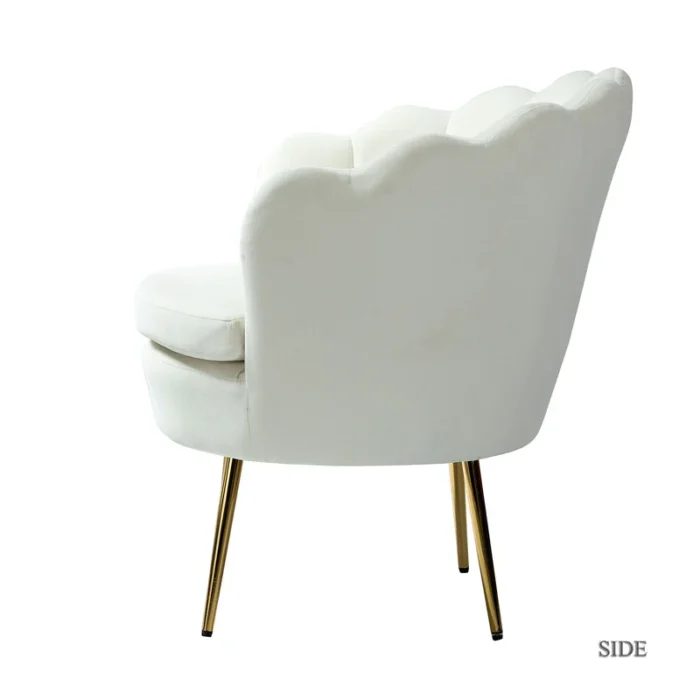 Hendrix White Upholstered Barrel Dining Chair