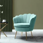 Hendrix Blue Upholstered Barrel Dining Chair