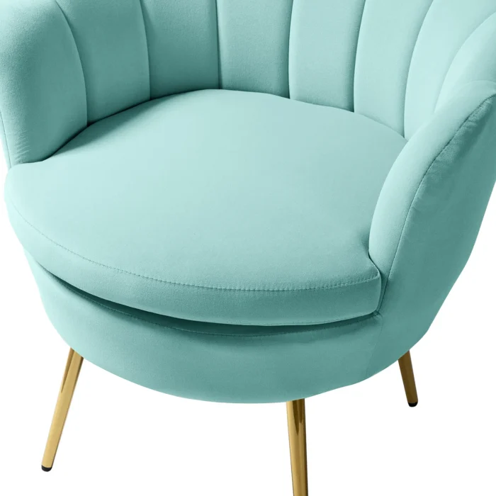 Hendrix Blue Upholstered Barrel Dining Chair