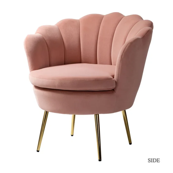 Hendrix Pink Upholstered Barrel Dining Chair