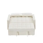 Kishana White 58'' Upholstered Sofa Cum Bed