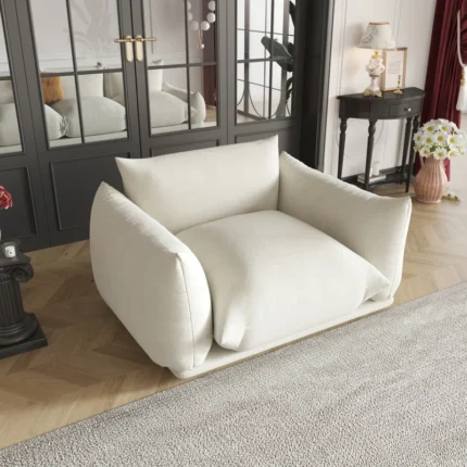 Toupin White 50.39'' Upholstered Single Sofa (Copy)