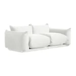 Waltman White 78" 3 Seater Upholstered Sofa