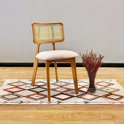 Danish Solid Wood Rattan Dining Chair