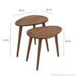 Ovel Center Table in Solid Wood