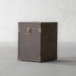 Leather Trunk And Storage End Table