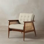 Miya Inamine Rattan Arm chair in Solid Wood