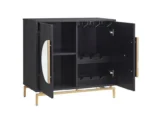 Steinman 31.5'' Wood Bar Cabinet Black