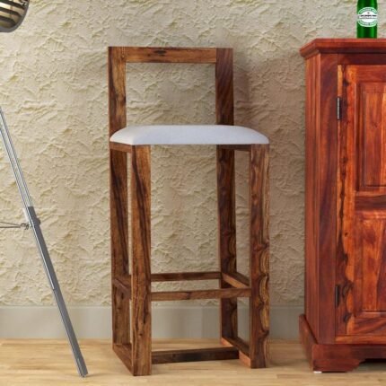 Avian 41" Solid Wood Bar Stool In Provincial Teak Finish,"