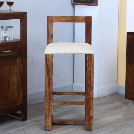 Avian 41" Solid Wood Bar Stool In Provincial Teak Finish,"