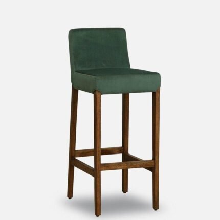 Telford Solid Wood Bar Stool In Rustic Teak Finish