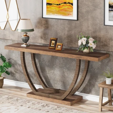 Rahmel 62.99" Console Table on Solid Wood