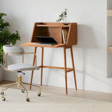 Mid-Century Mini Secretary Desk (28")