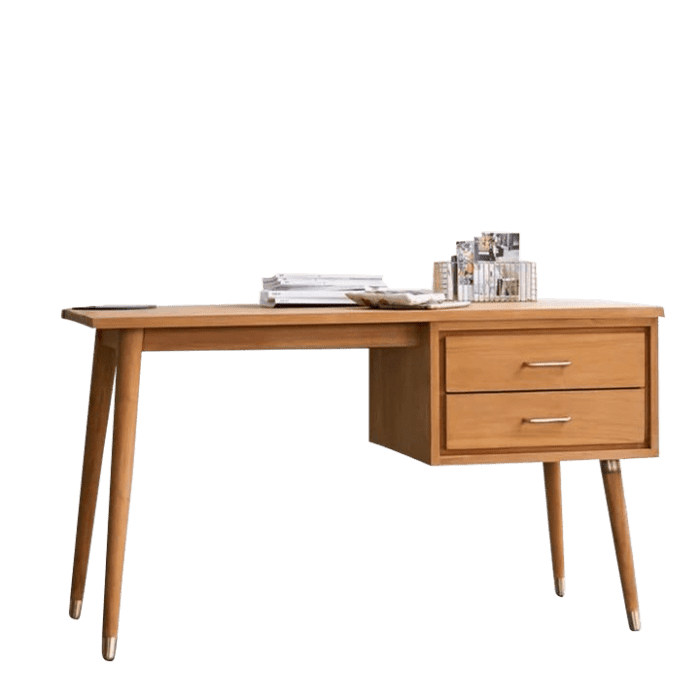 Tikamoon Kort Solid Wood Desk with Drawers