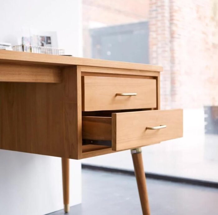 Tikamoon Kort Solid Wood Desk with Drawers