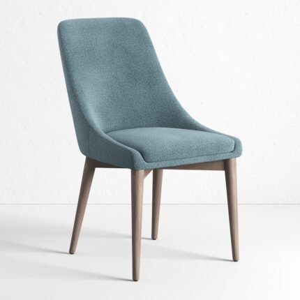 Miami Sleek Solid Wood Dining Chair in Blue