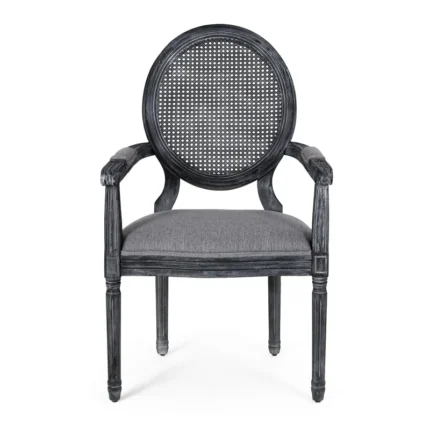 Esaie King Louis Rattan Back Arm Chair