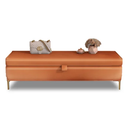 Faux Leather Upholstered Storage Bench