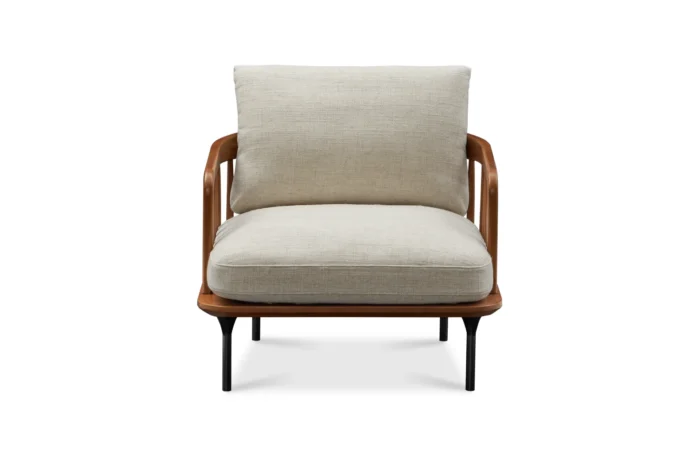 Wayne Armchair Farbic Opal Beige Front