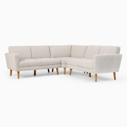 Oliver L-Shaped Sectional in Grey Upholstery