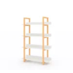 4 Tier Bookshelf in Solid Wood Frame