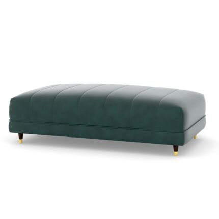 Capri Leather Ottoman in Green