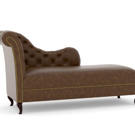 Chesterfield Leather Lounge In Tan Brown (Genuine Leather)