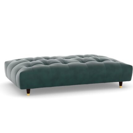 Baxton Leather Ottoman In Green