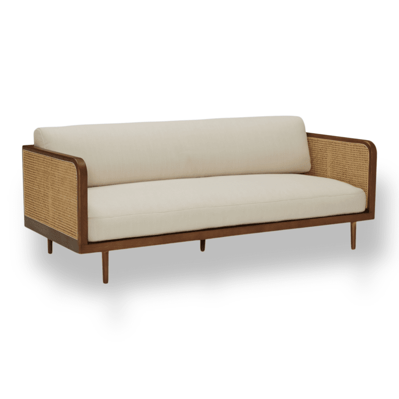 Adale Rattan Upholstered Sofa