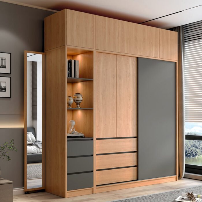 Modern Wardrobe Cabinet With Drawer