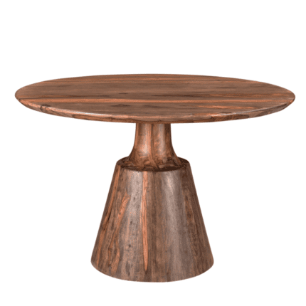 HoneyChunk Round Dining Table In Solid Wood